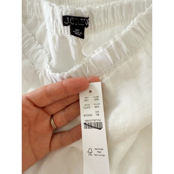 J. Crew | NWT | Tall Stratus pant in linen in White | Sz TM - Picture 8 of 10